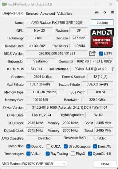 RX 6750 GRE 10GB评测：完胜RTX 4060 8GB！性价比超高