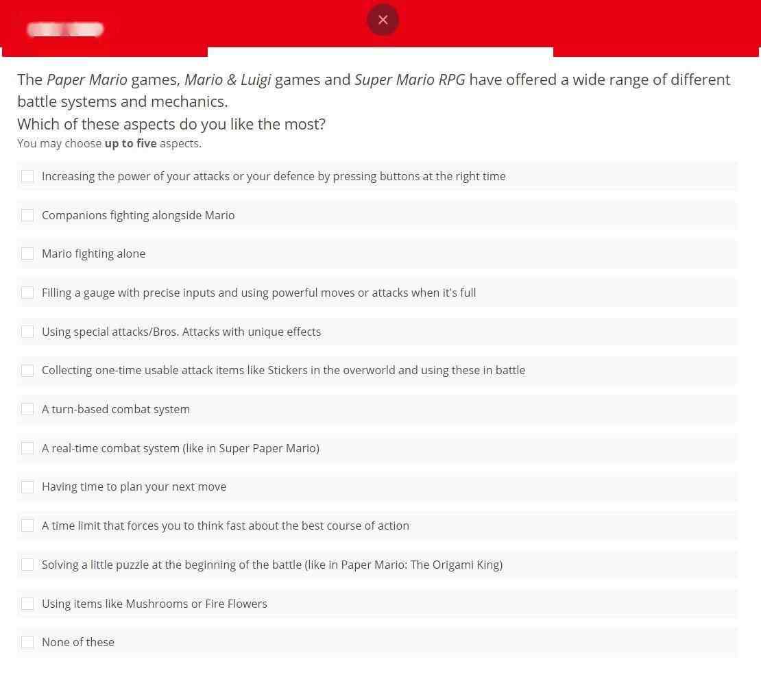 任天堂调查问卷想知道玩家对《马里奥》游戏的看法