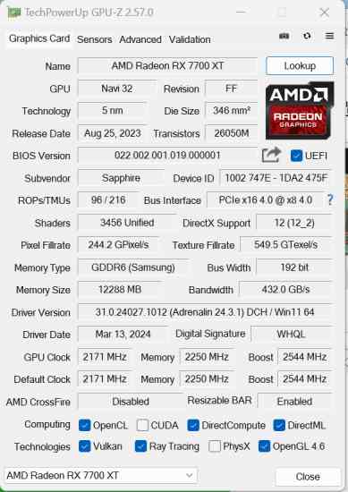 蓝宝石RX 7700 XT评测：2k游戏轻松畅玩，卓越性能吊打RTX 4060 Ti