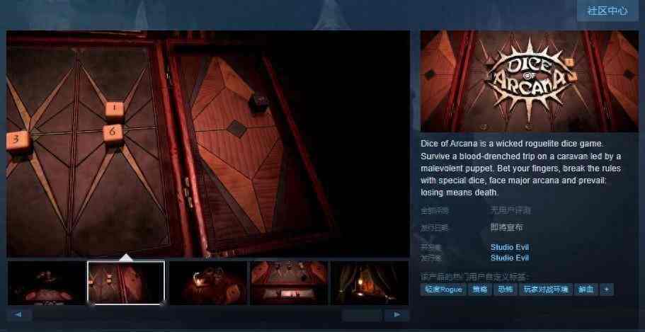 Roguelite骰子游戏《Dice of Arcana》Steam页面 发售日待定